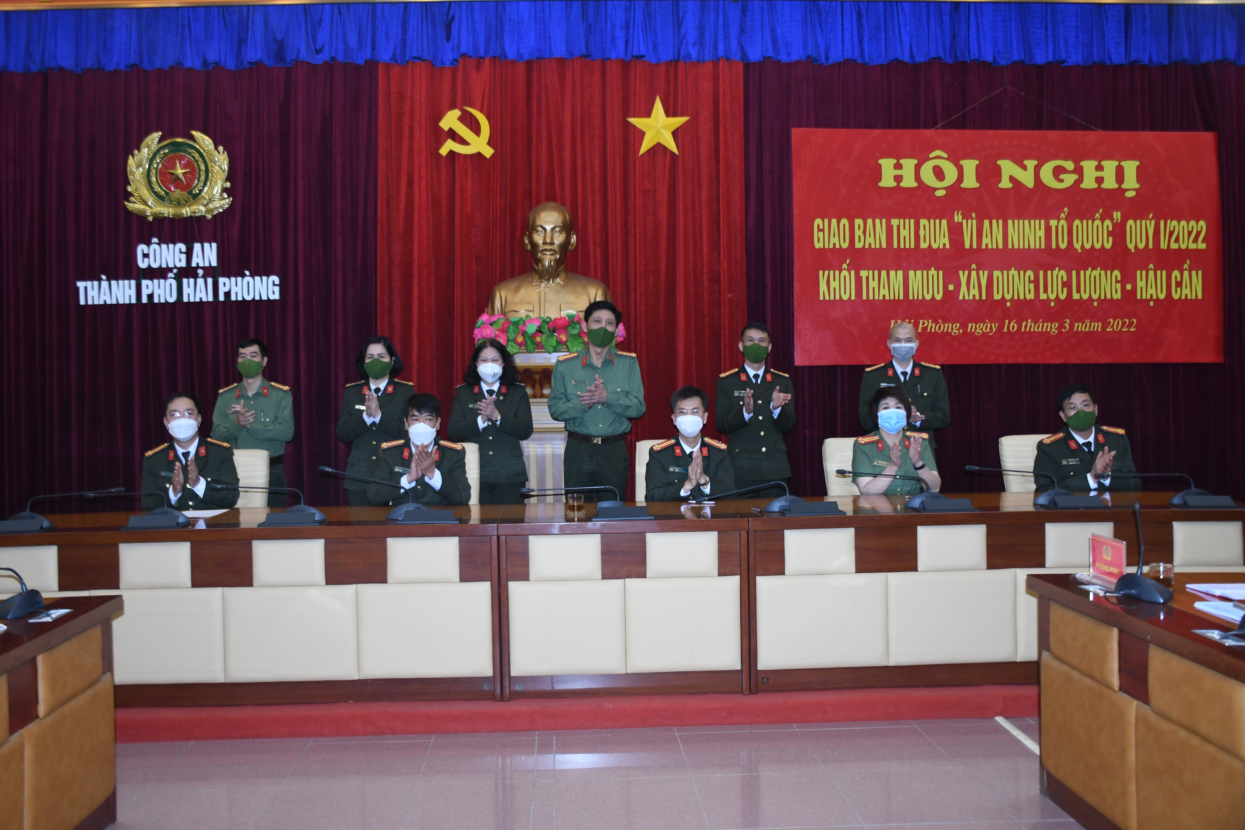 Các đơn vị Khối Tham mưu -Xây dựng lực lượng - Hậu cần: Thi đua, quyết tâm thực hiện thắng lợi phong trào  thi đua “Vì ANTQ” năm 2022